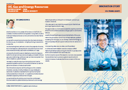 Oil, Gas and Energy Resources - The Global Connections Fund - Innovation Stories: Priming Grants 2016