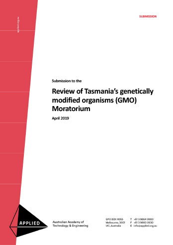 Submission to the Review of Tasmania’s genetically modified organisms (GMO) Moratorium cover image