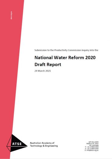 Cover page Water Submission