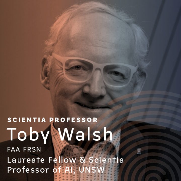 Photo of Scientia Professor Toby Walsh, Laureate Fellow & Scientia Professor of AI, UNSW
